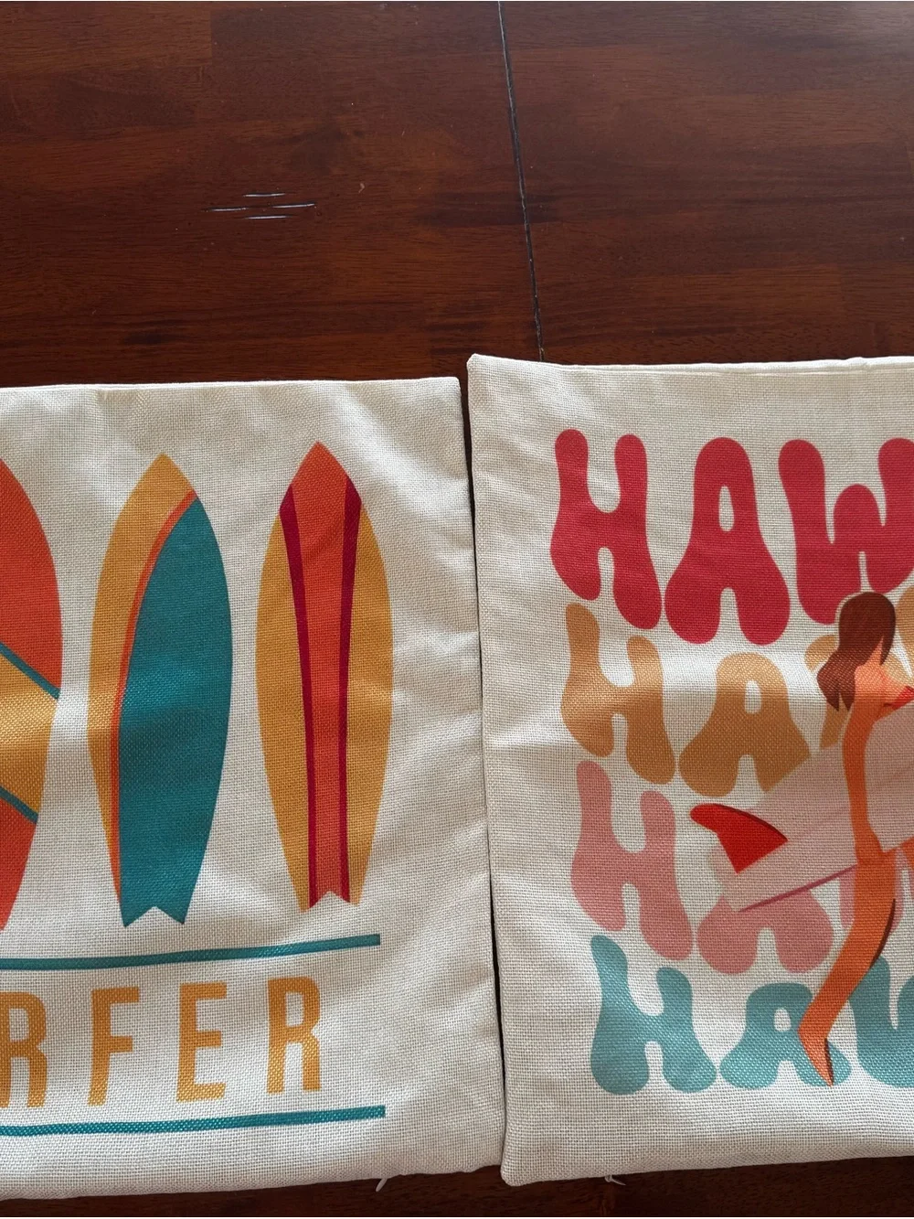 2 throw pillow covers 18”x18”